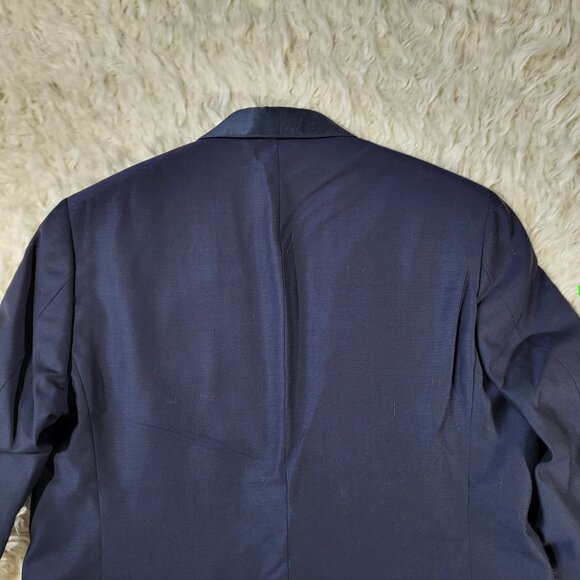 Ryan Seacrest Distinction Mens100% Wool Navy Blazer - Size 46R - Picture 12 of 14